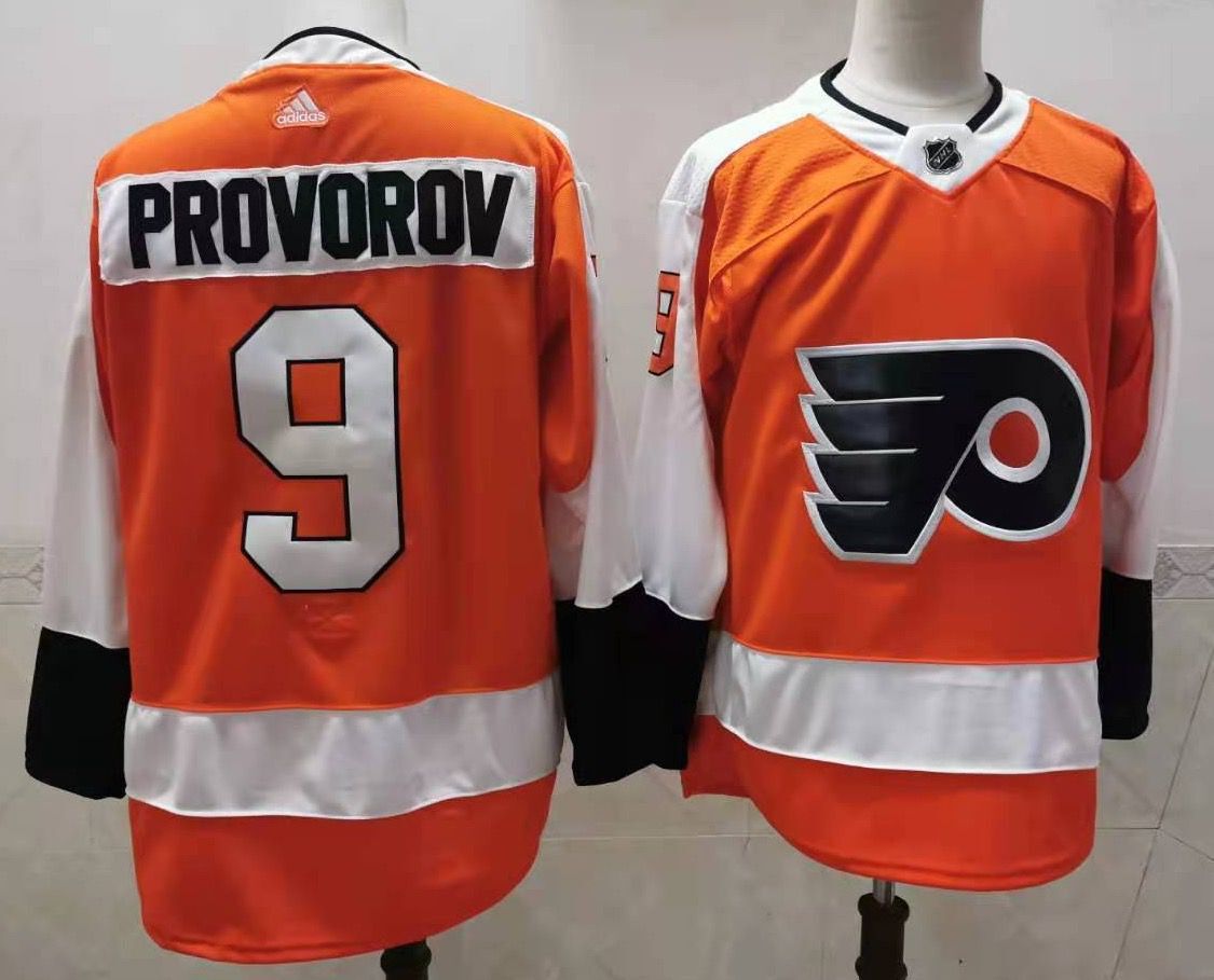 Men Philadelphia Flyers #9 Provorov Orange Authentic Stitched 2020 Adidias NHL Jersey